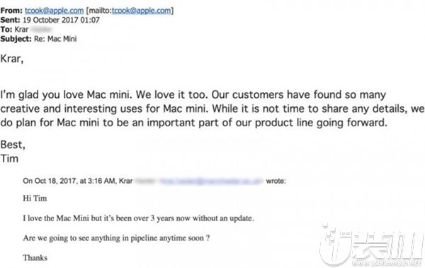 库克说Mac mini将会成为重要的产品线组成