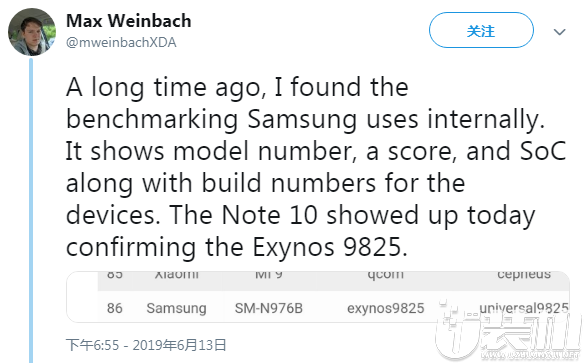 三星Galaxy Note 10或放弃高通只采用7nm Exynos 9825处理器