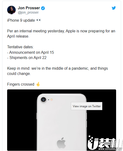 乔恩·普罗瑟：iPhone 9发布倒计时！