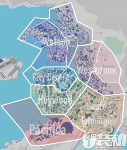 赛博朋克2077地图有多大 赛博朋克2077全地图区域一览