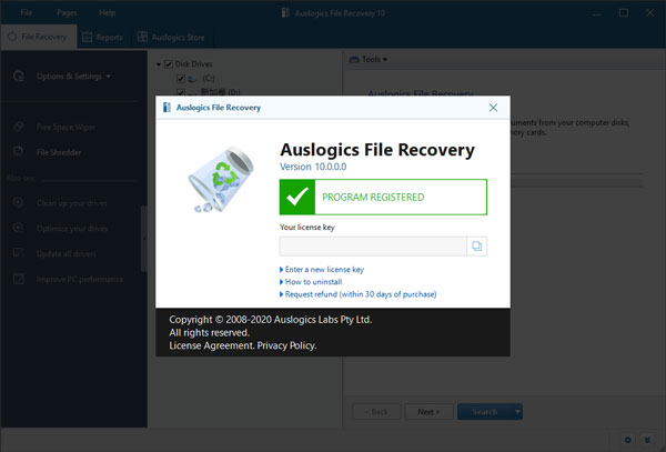 Auslogics File Recovery Pro付费版