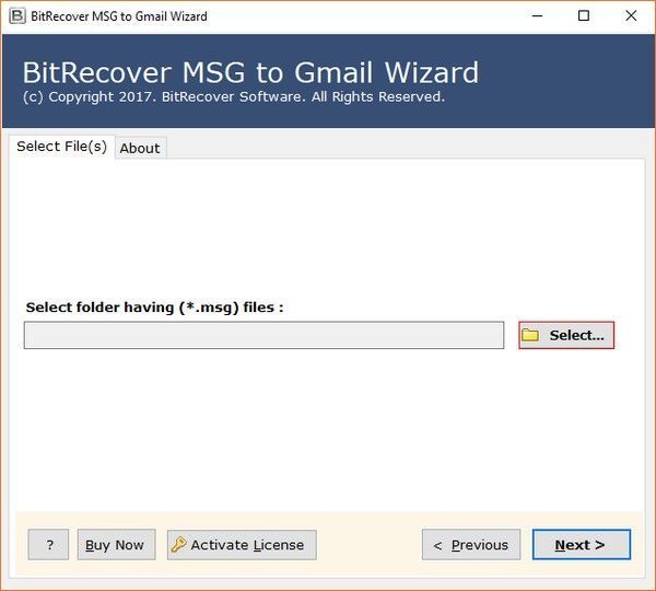 BitRecover MSG to Gmail