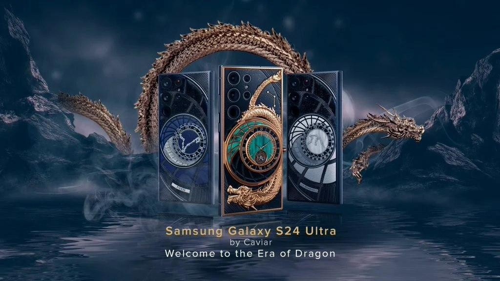 Caviar推出三星S24 Ultra定制手机：镶嵌陀飞轮和 24K 金龙