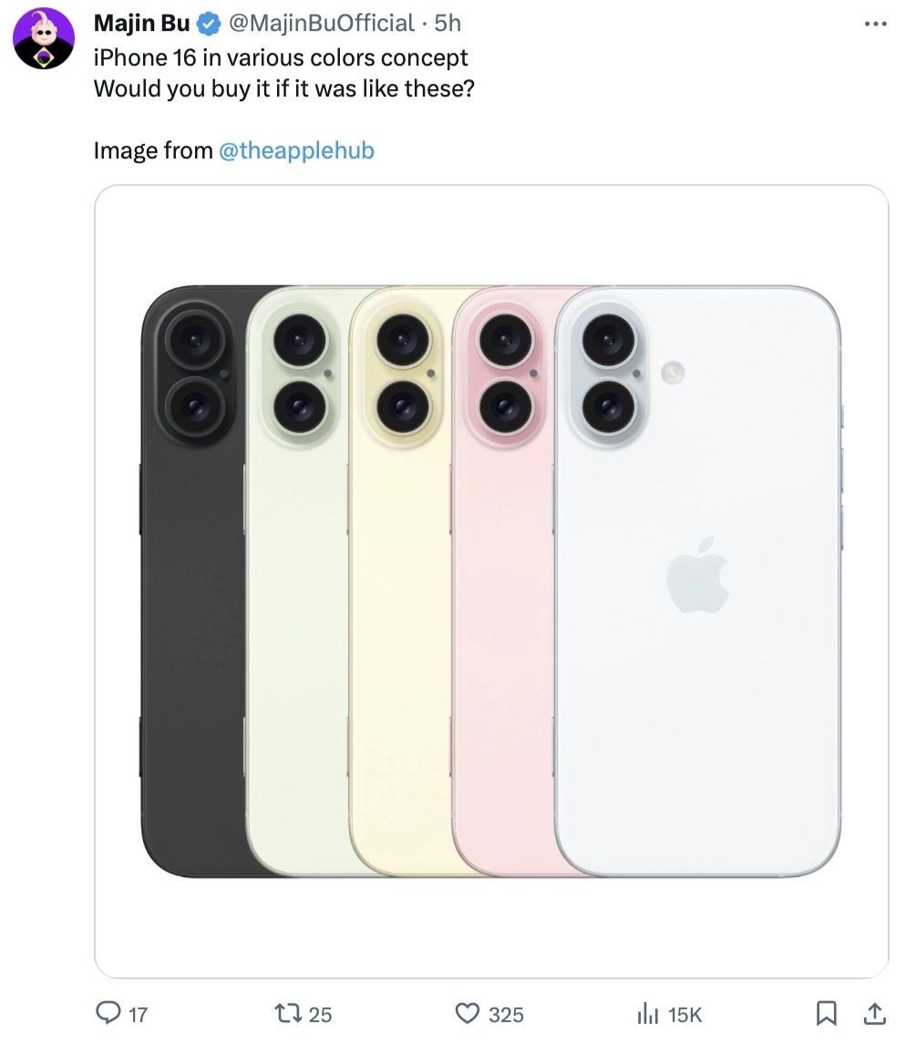 苹果iPhone 16疑似设计图曝光：竖排双摄,拍照按钮